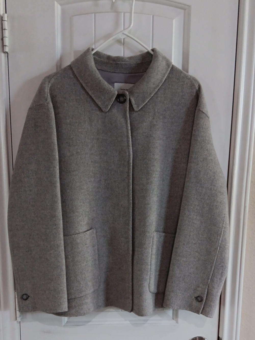 Carries Note Cashmere Wool Hand Made Grey Coat